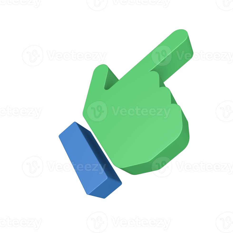 3D Hand Gesture Icon png