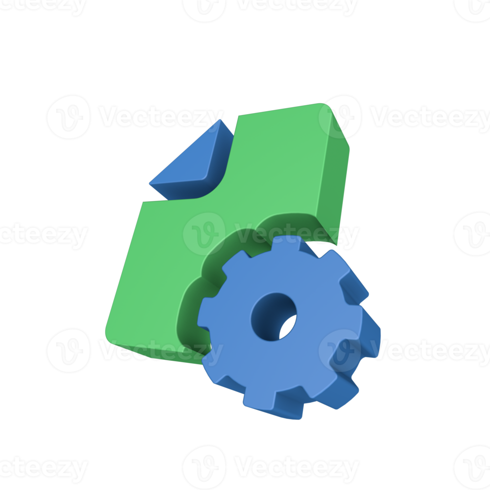 icône de traitement de données 3d png