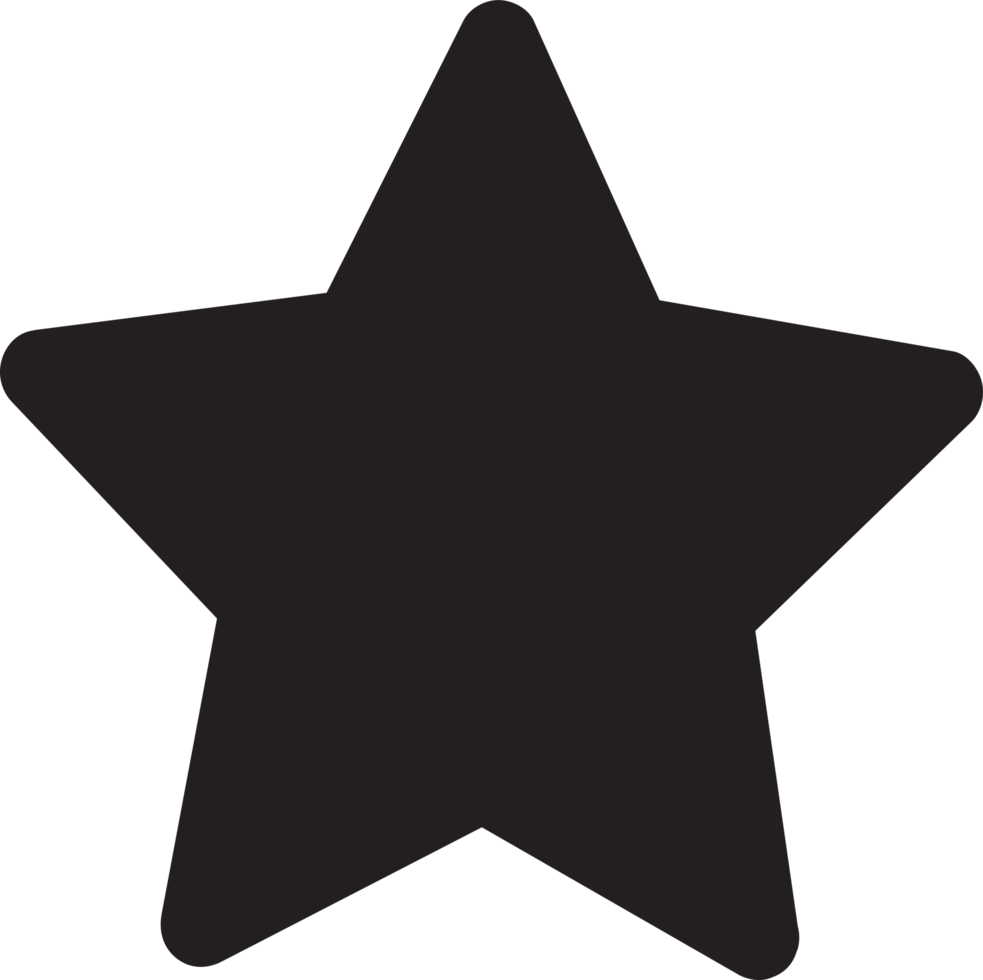 diseño de símbolo de signo de icono de estrella png