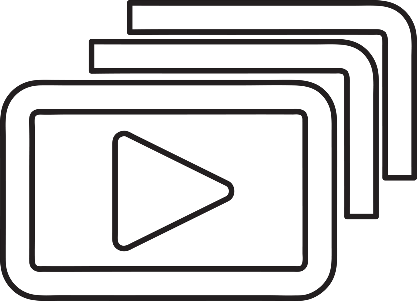 simple video library icon sign design png