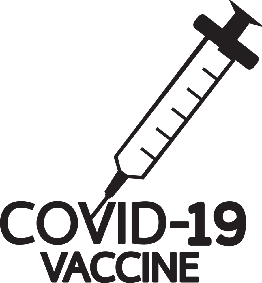 design dell'icona del vaccino contro il coronavirus covid-19 png