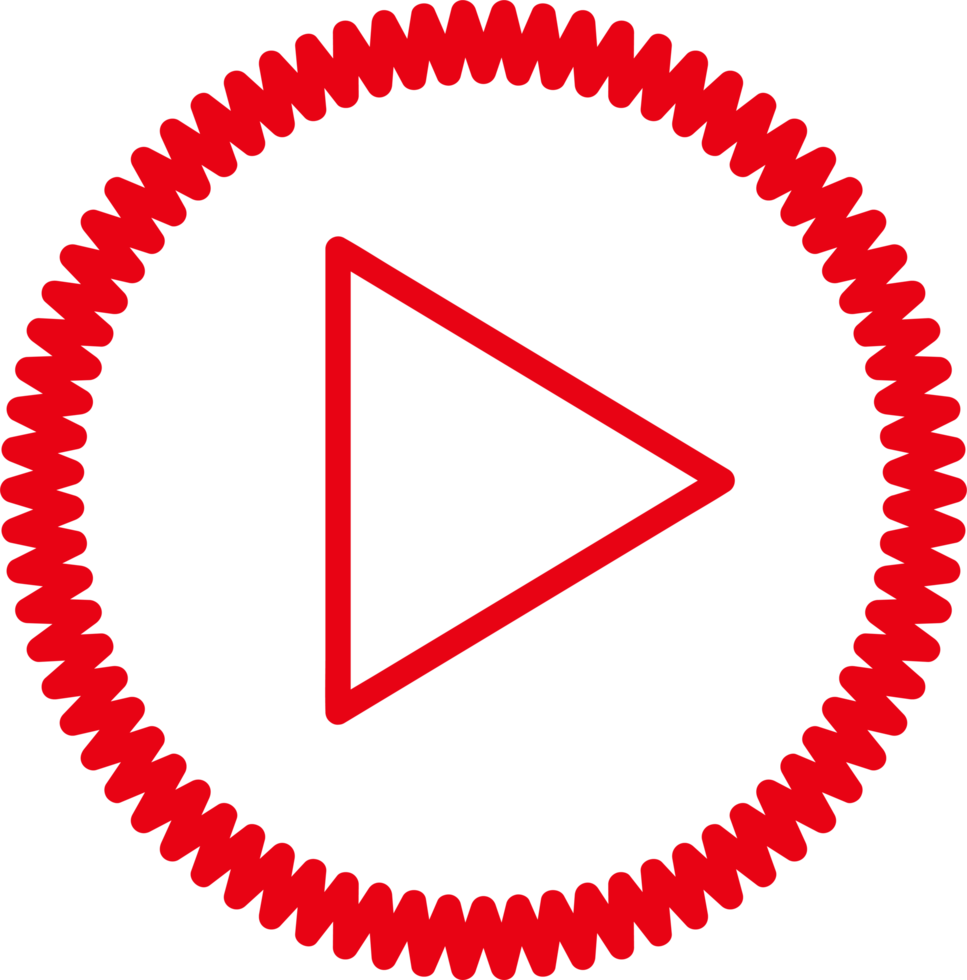 design de sinal de ícone de player de vídeo de botão png