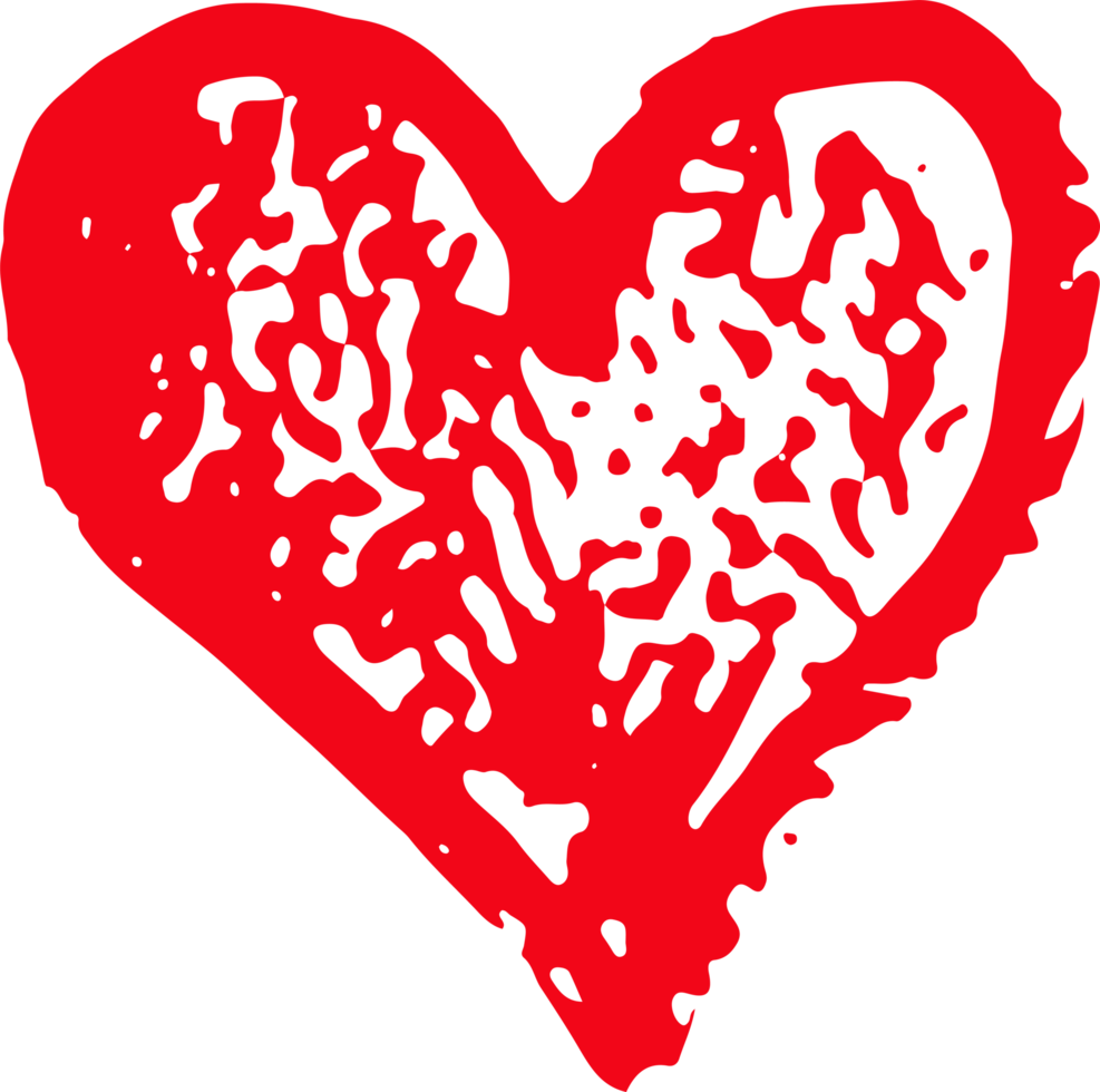 Hand draw Heart icon love sign design png