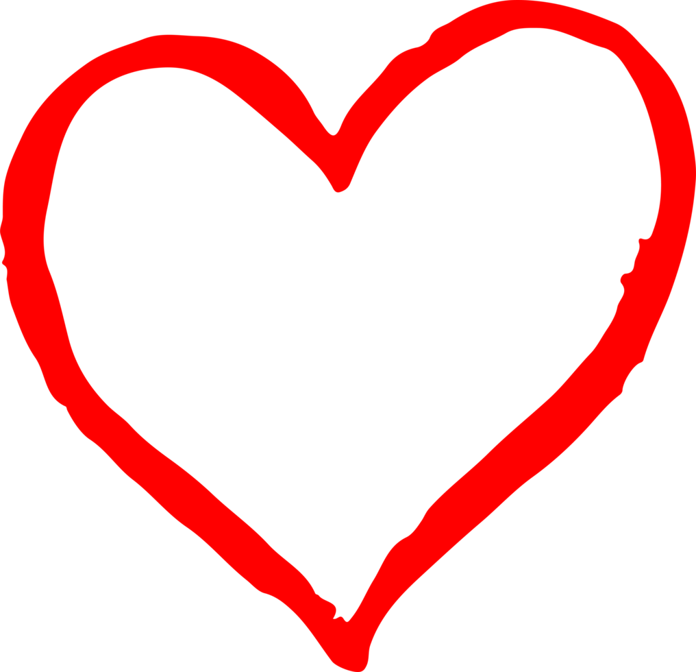 Hand draw Heart icon love sign design 9992593 PNG