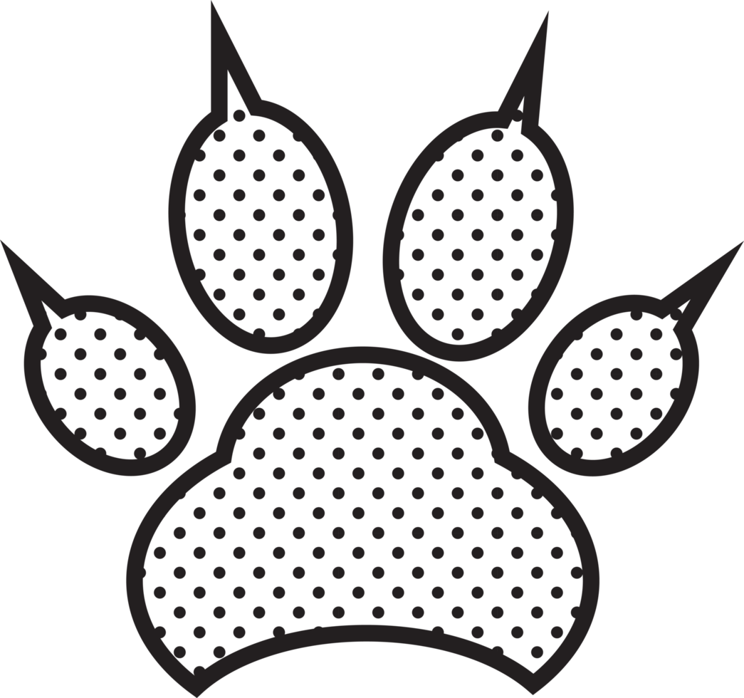 diseño de signo de icono de huella animal png