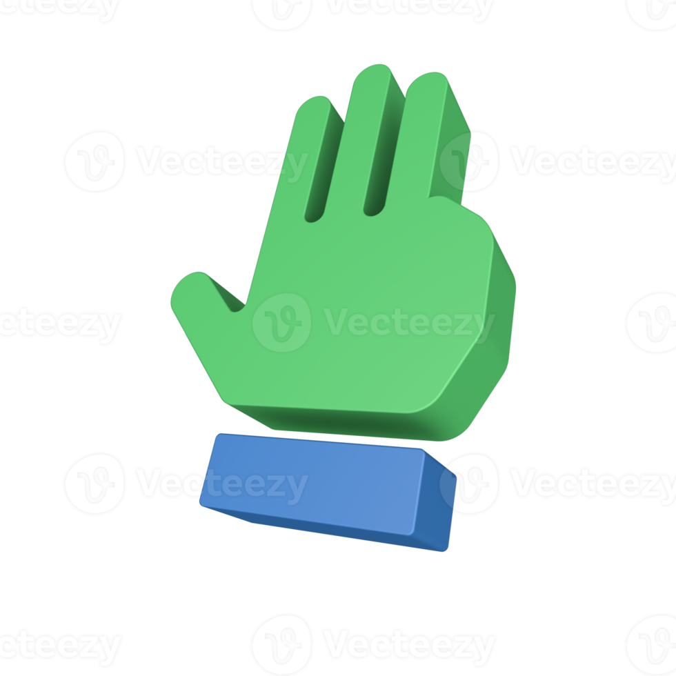 3D Hand Gesture Icon png