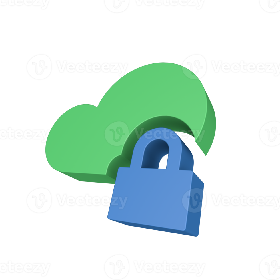 3D Cyber Security Icon png