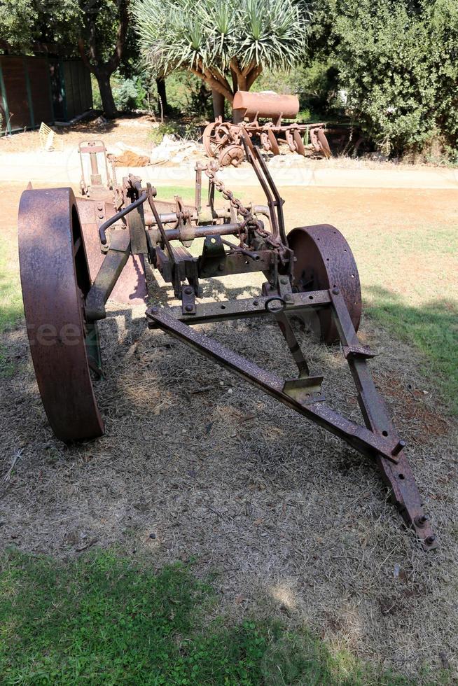 Old agricultural machinery in Israel. photo