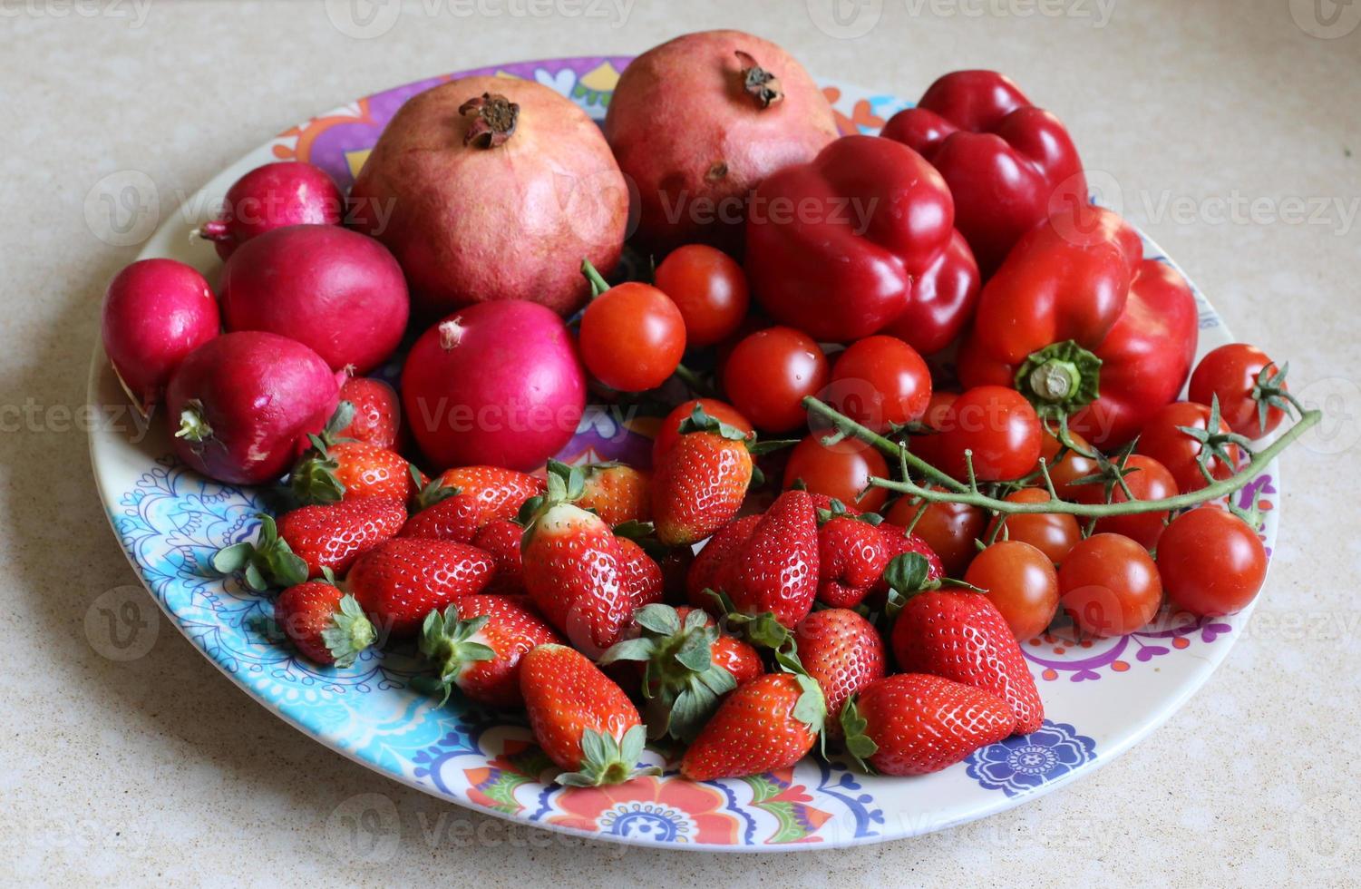 Fresh vegetables are sold at a bazaar in Israel. photo