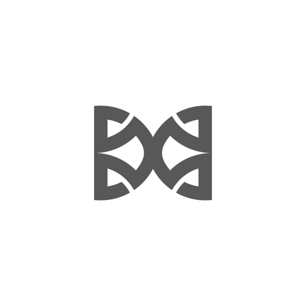 letters dd geometric linear logo vector
