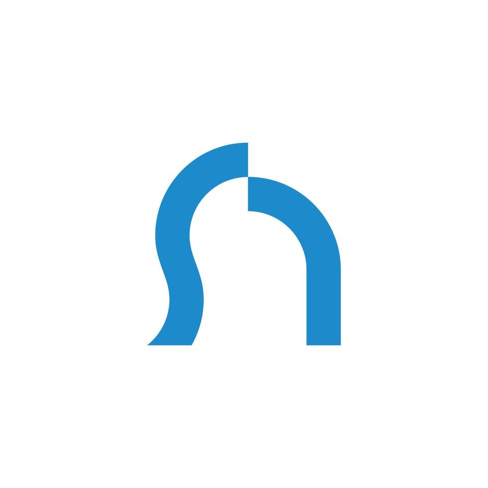 abstract letter s r simple geometric curves line flat logo vector