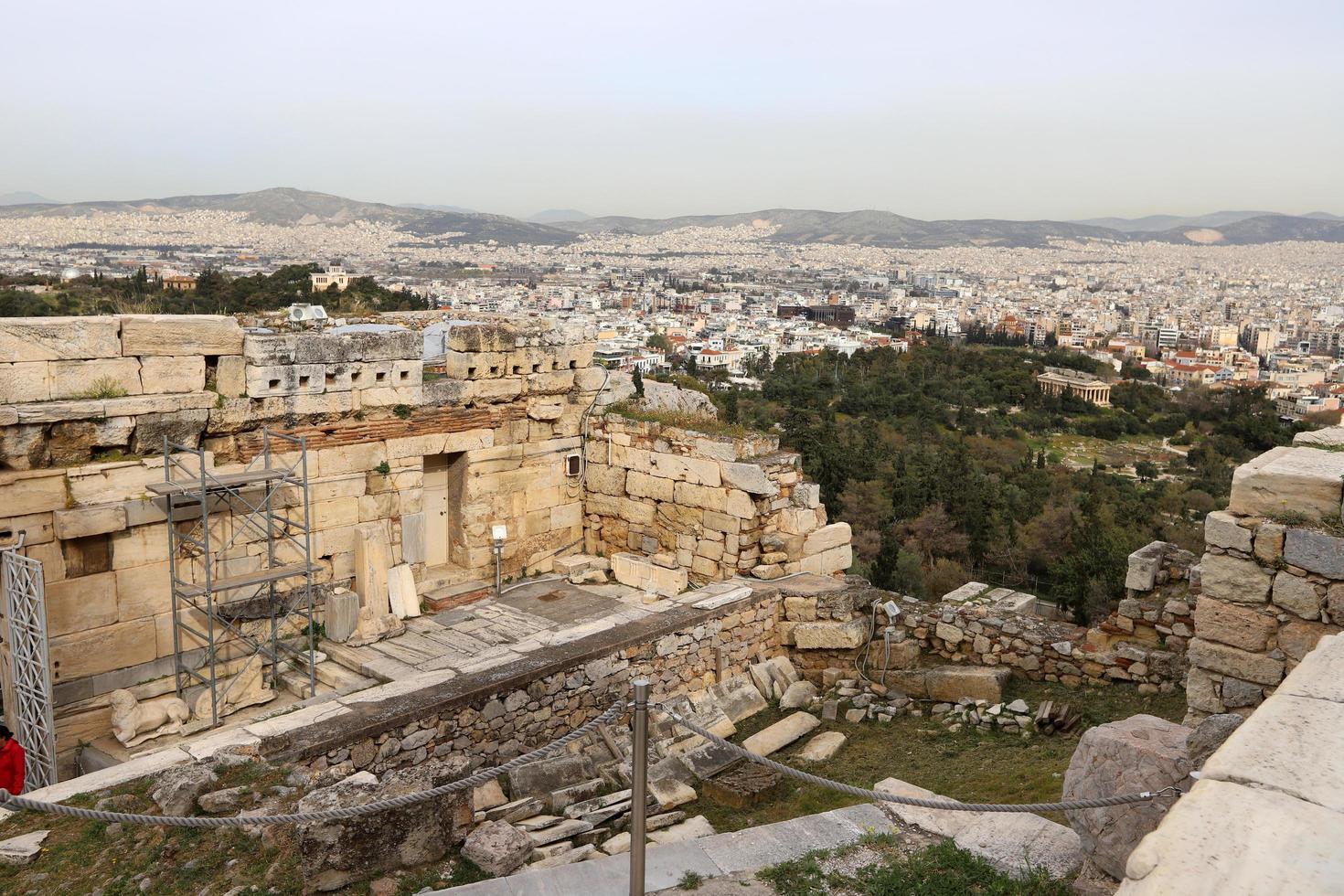April 4, 2022 . The Acropolis in the city of Athens is an outstanding monument of architectural art. photo