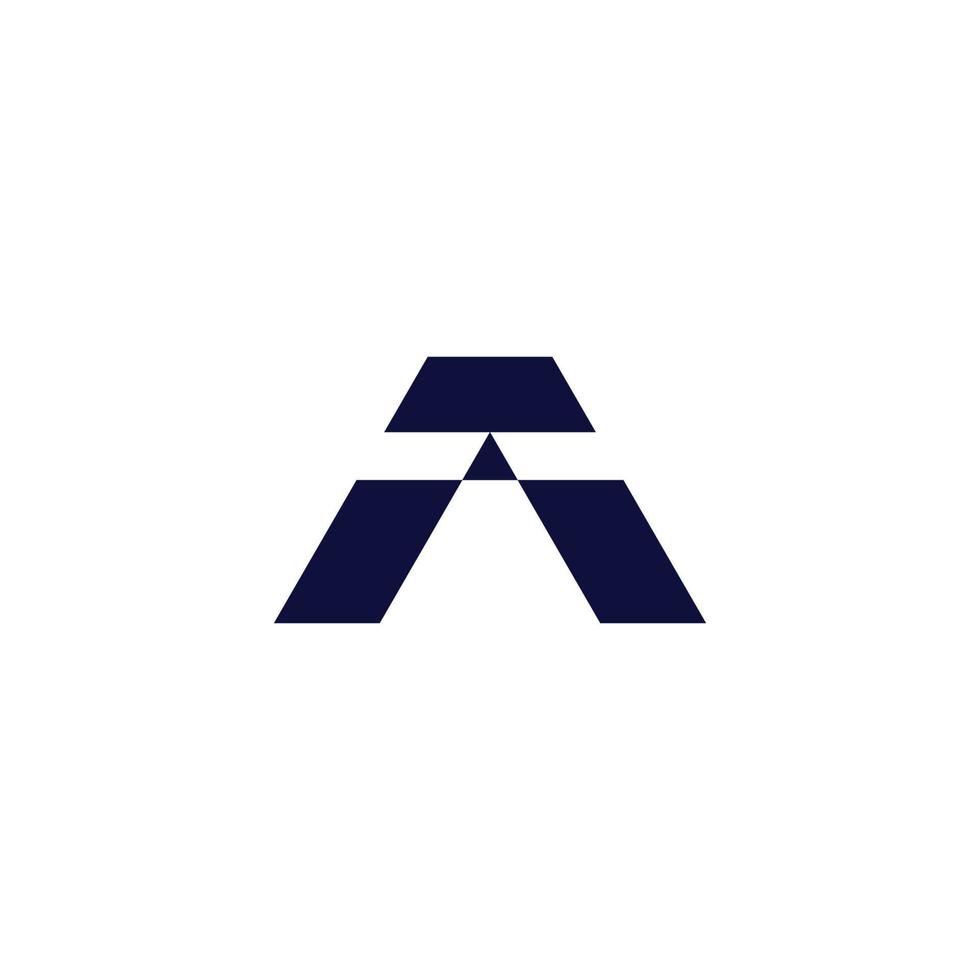 letter a arrow pen pencil geometric logo vector