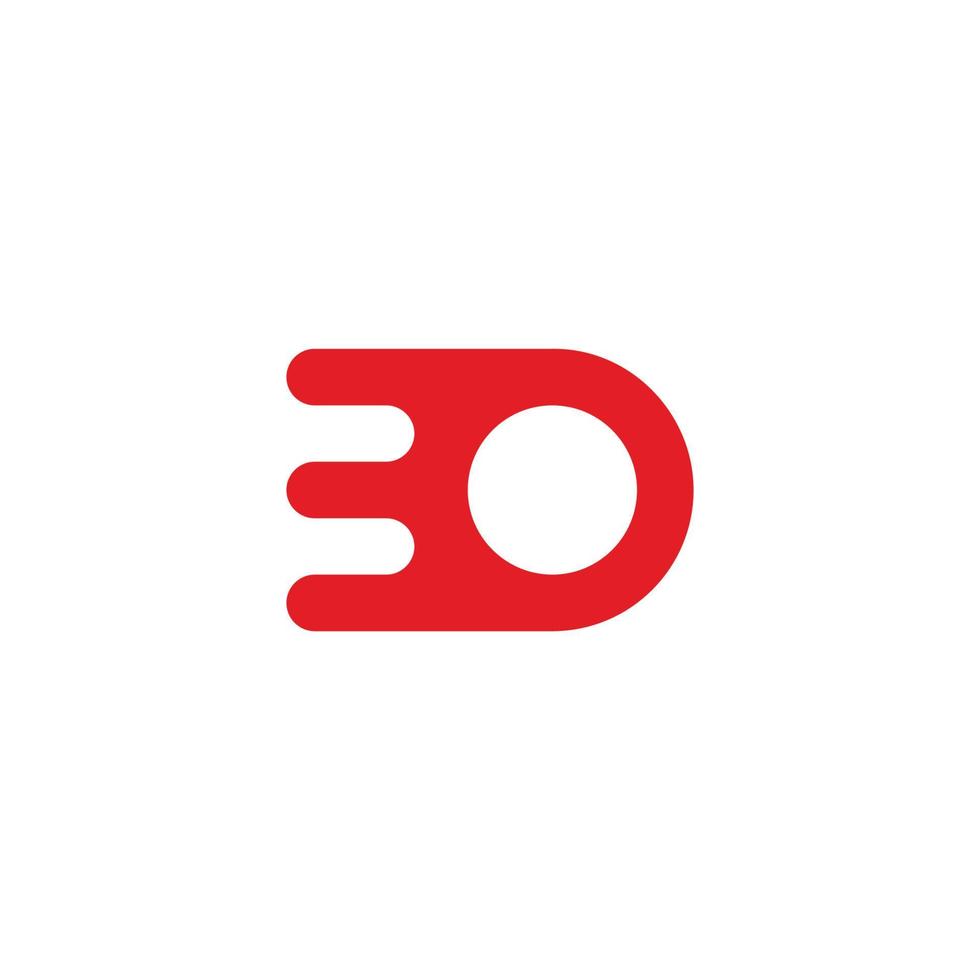 letter o fast motion run symbol logo vector