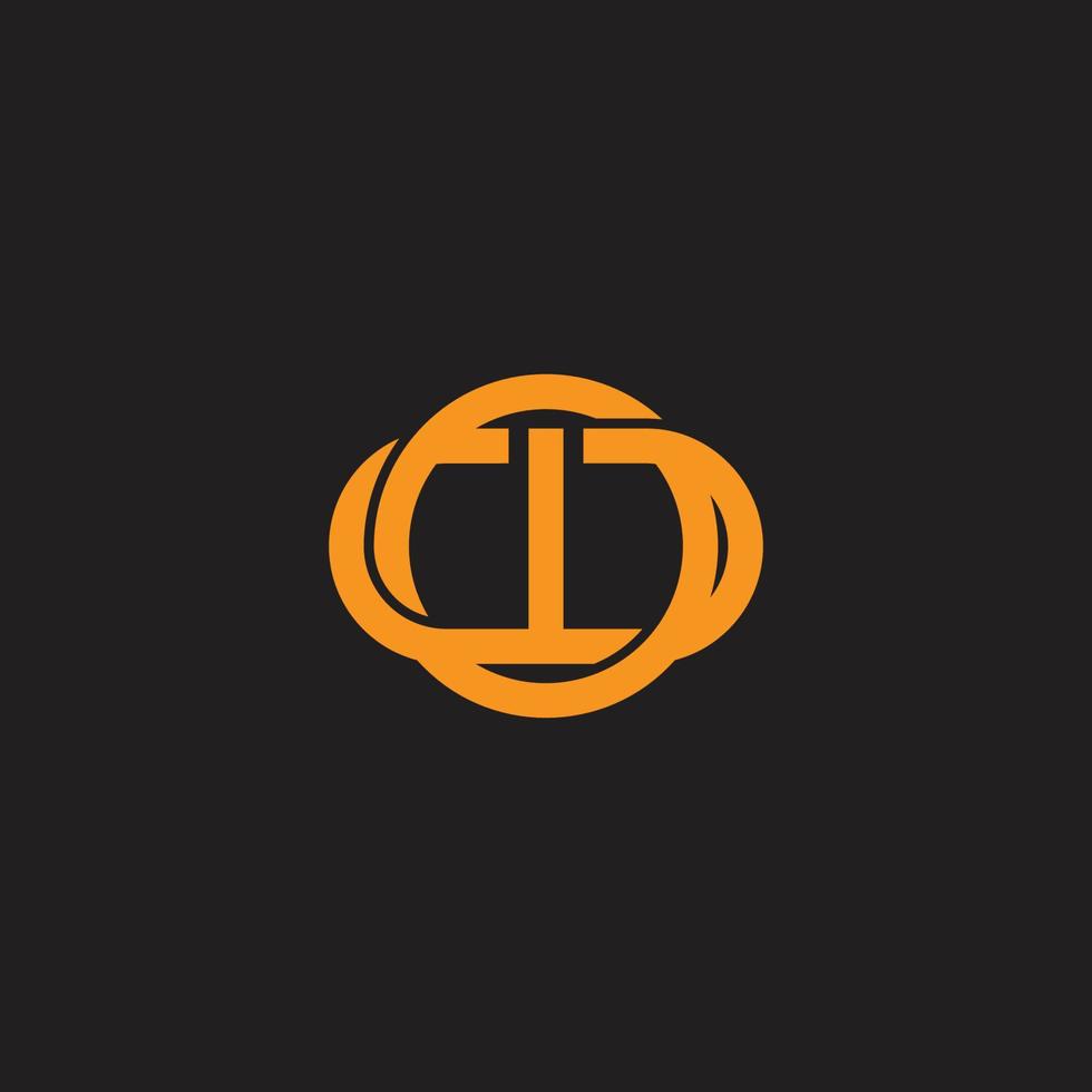 letters w linked round frame simple 3d flat logo vector