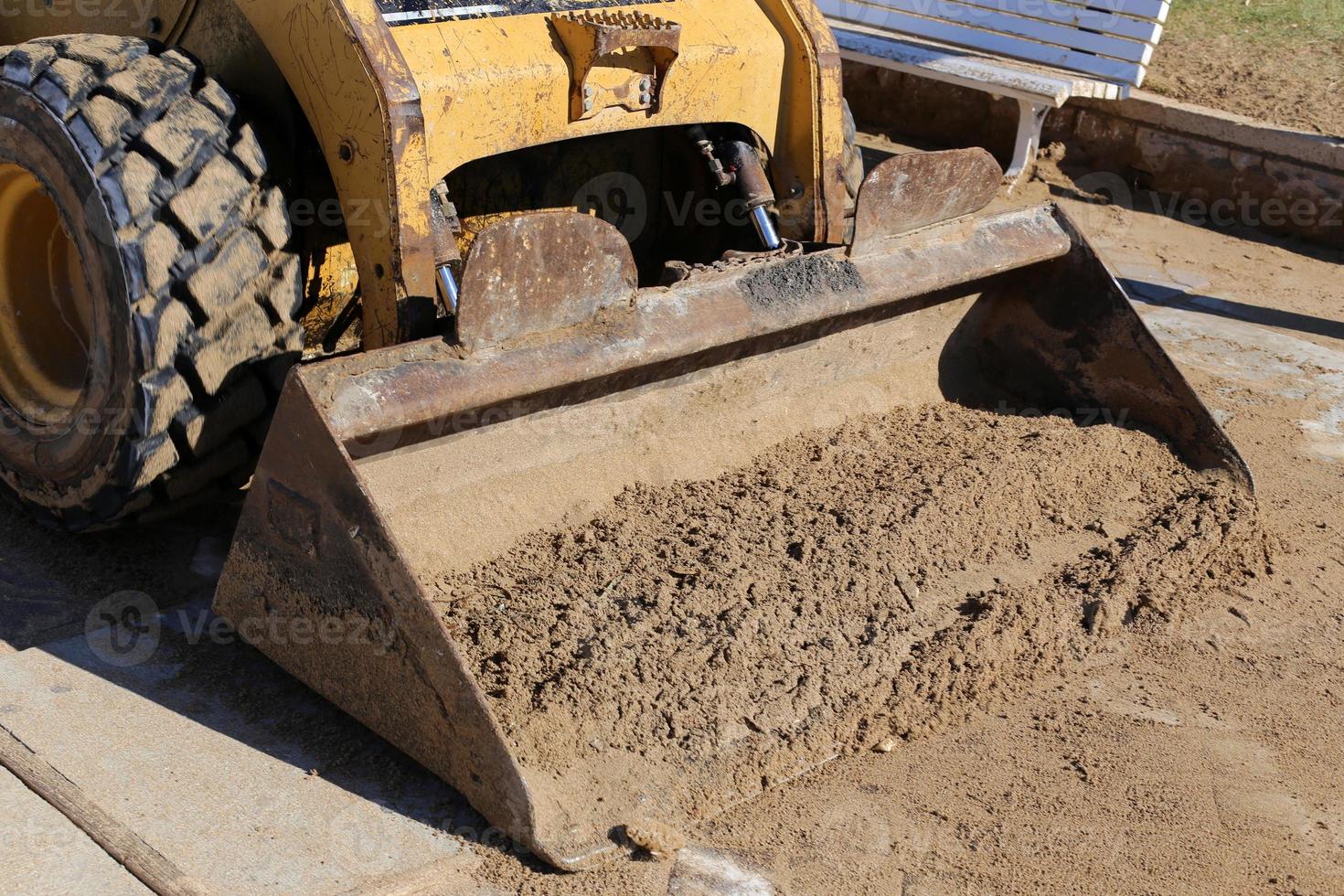 Work and working tools at a construction site in Israel. photo