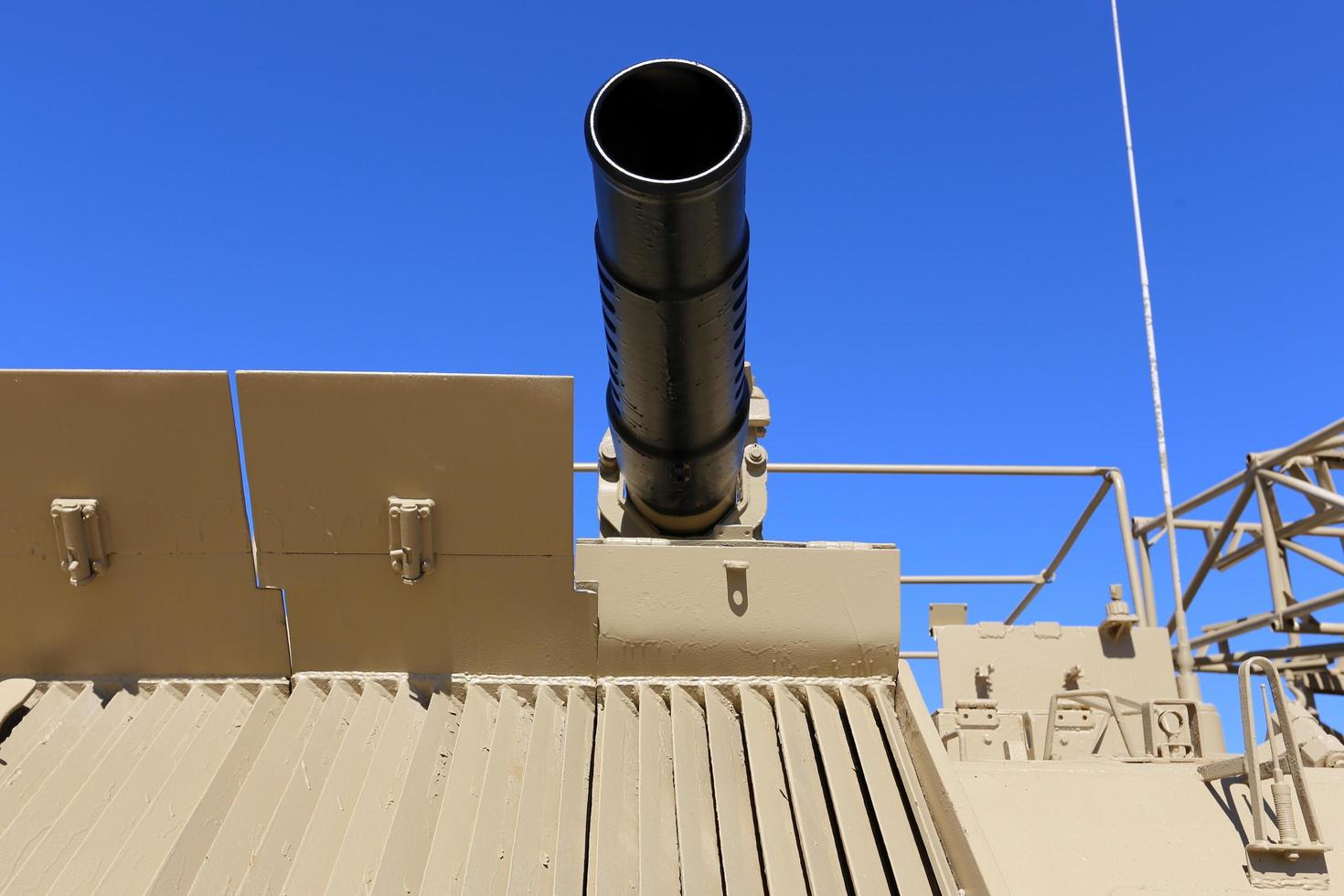 February 13, 2019 Jerusalem .Old tank in the Israeli military museum. photo