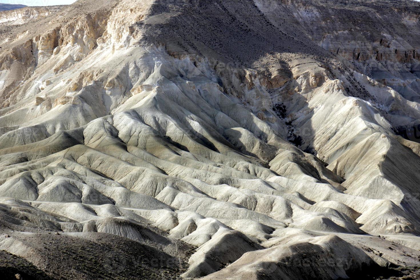 The Judean Desert in the Middle East, located on the territory of Israel and the West Bank of the Jordan River. photo