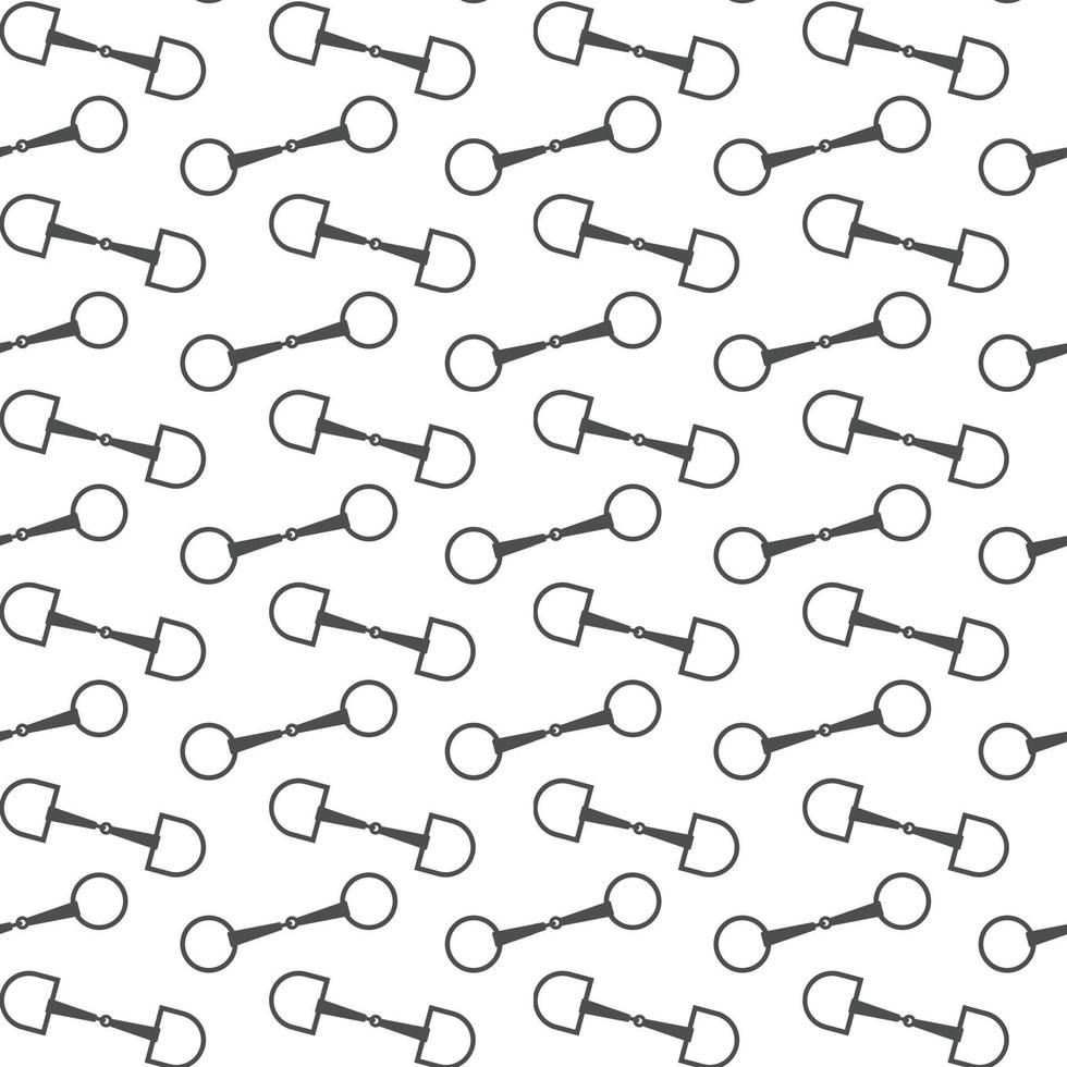Vector seamless pattern of horse equestrian bit