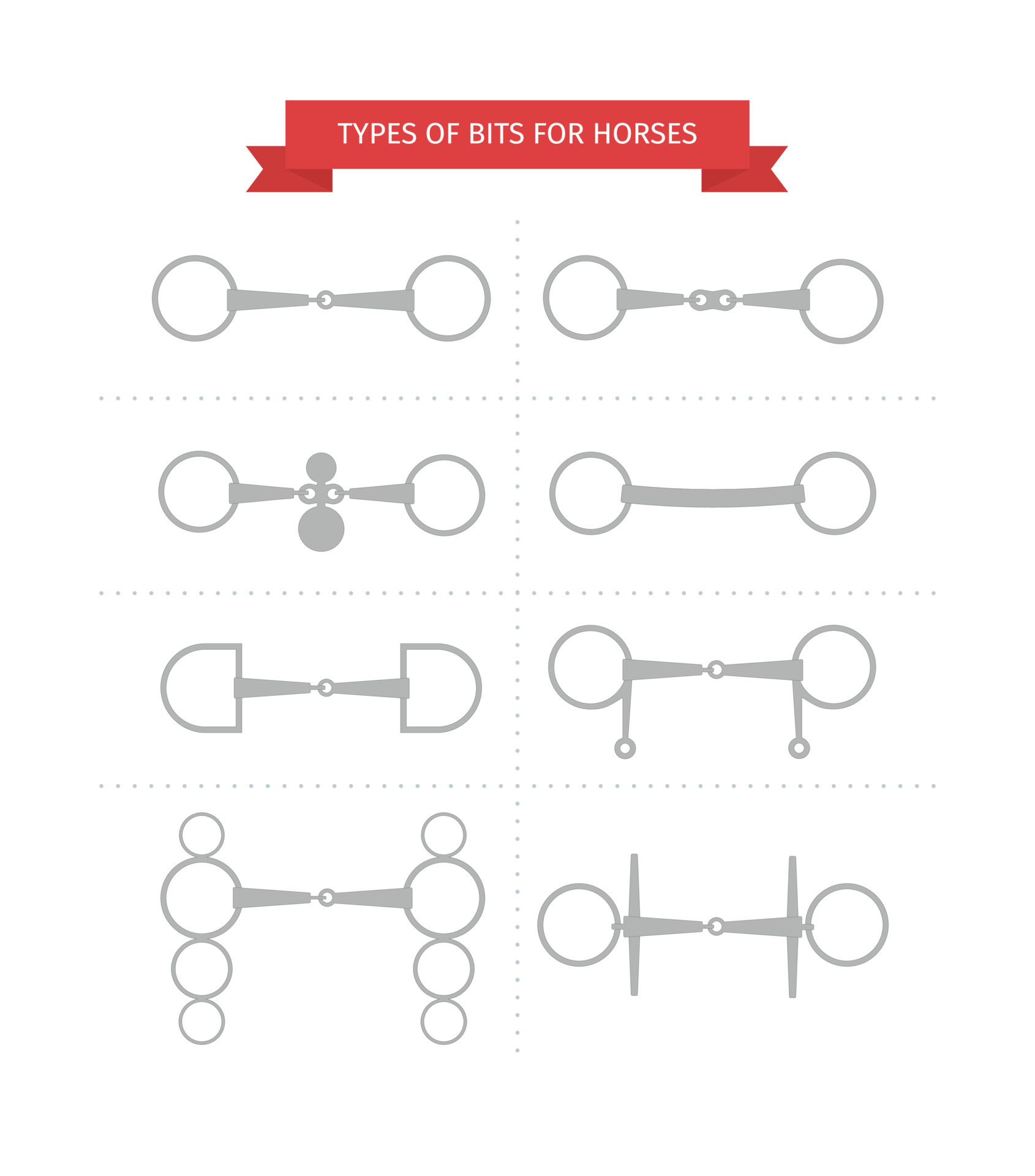 Vector set of horse bit 9994838 Vector Art at Vecteezy