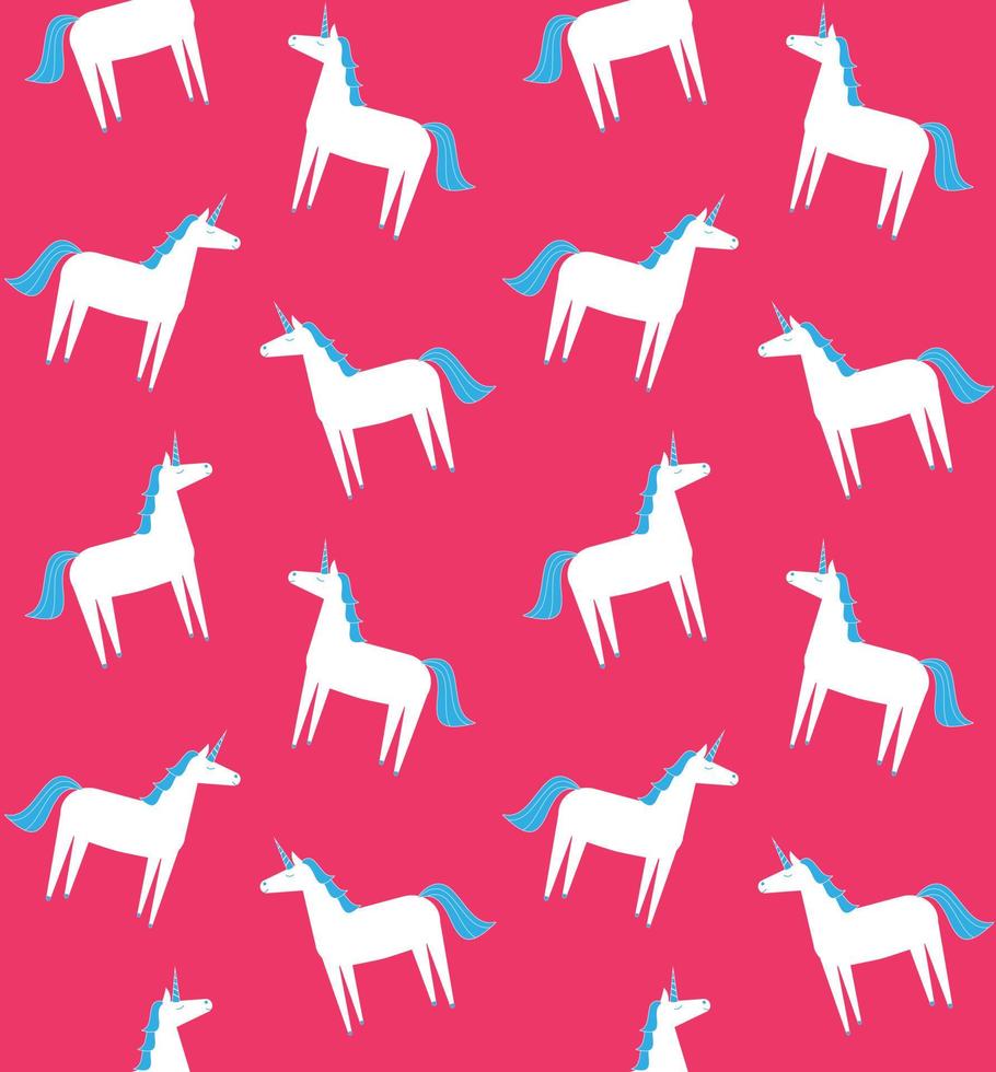 Seamless pattern of unicorn vector