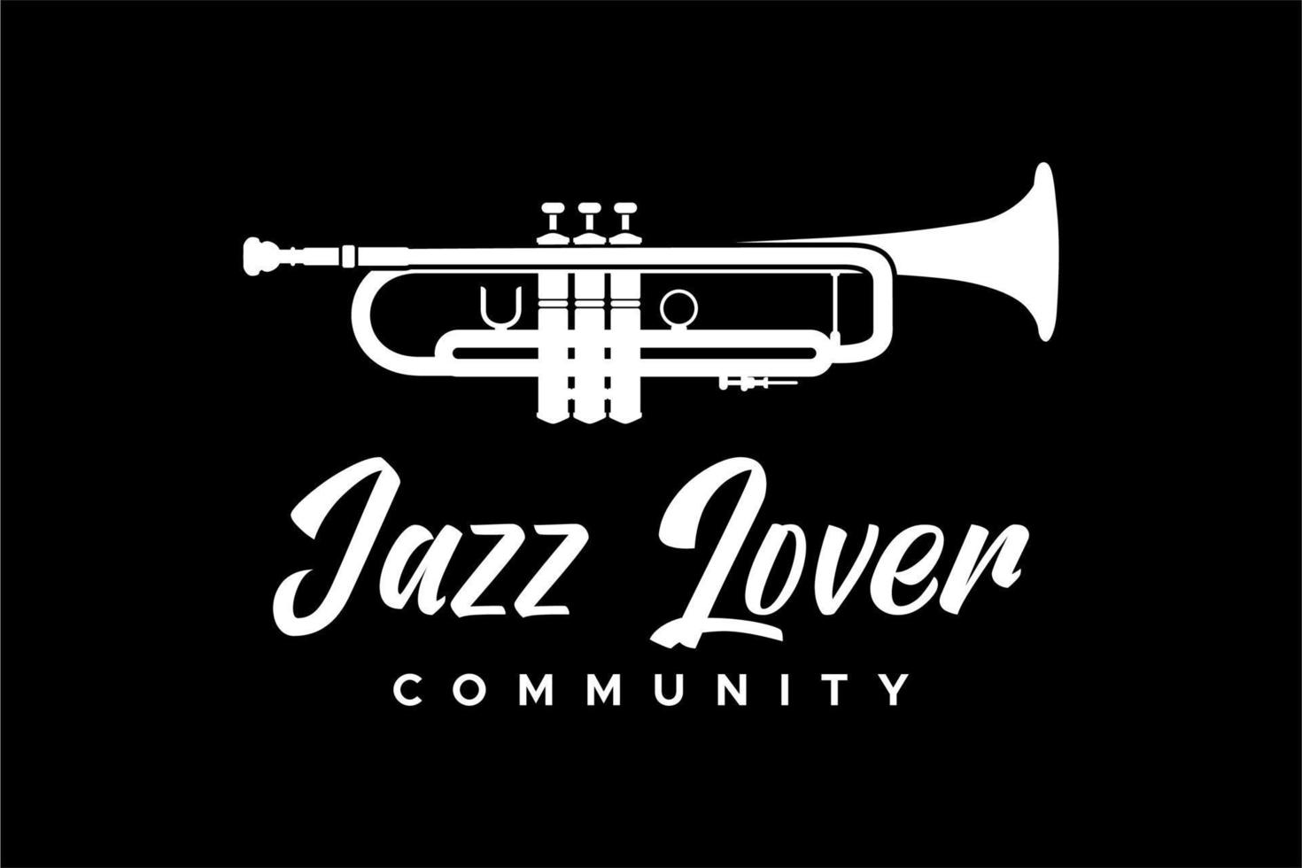 Trumpet Logo For Jazz Music Lovers Vector Design