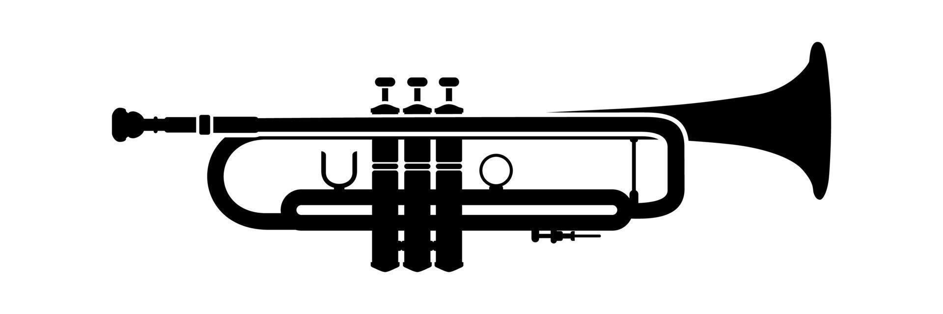 diseño vectorial de ilustración de trompeta de jazz, vector de corneta