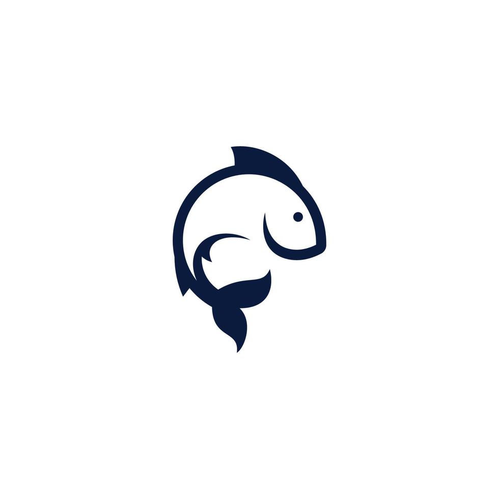 Fish logo icon design vector