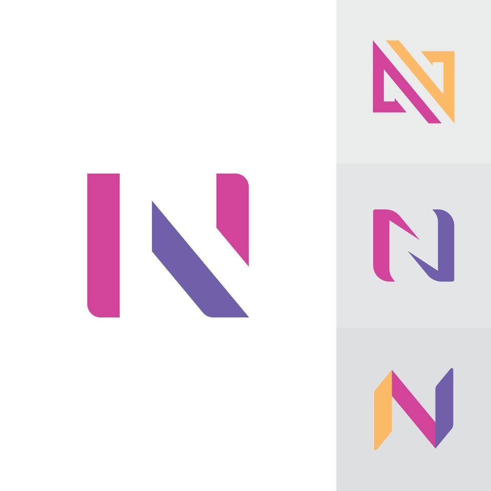 N Logo Design and template. Creative N icon initials based Letters in vector. vector