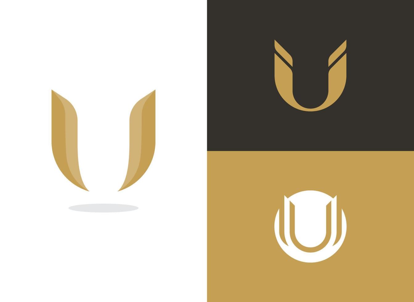 U Logo Design and template. Creative U icon initials based Letters in vector. vector