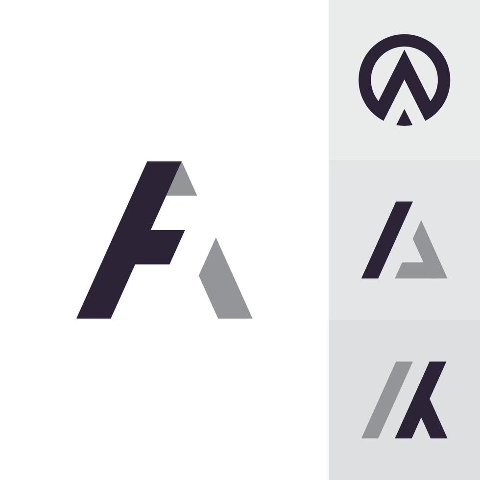 logotipo de la letra a, símbolo inicial del logotipo creativo para su empresa vector