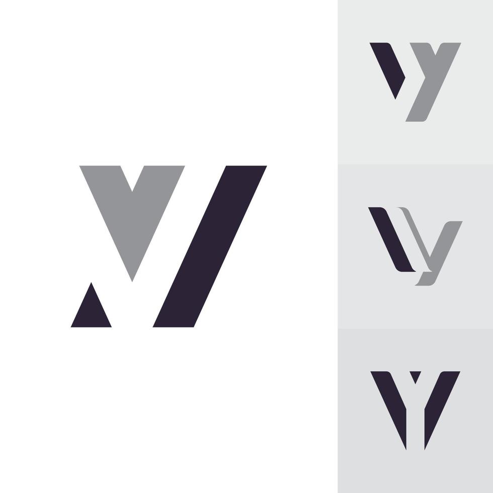 V Logo Design and template. Creative V Y icon initials based Letters in vector. vector