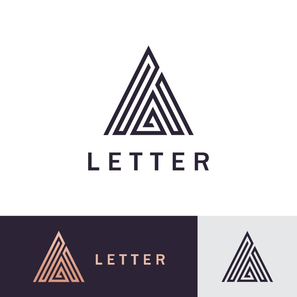 logotipo de la letra a, símbolo inicial del logotipo creativo para su empresa vector