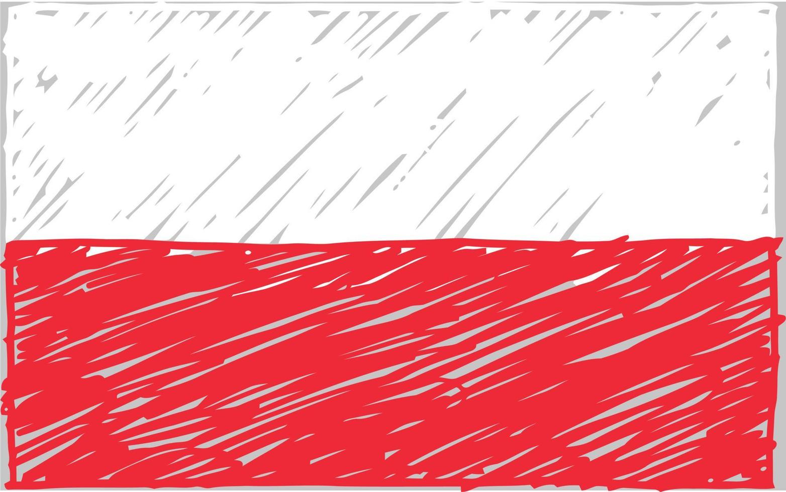 Country Flag Pencil or Marker Sketch Vector