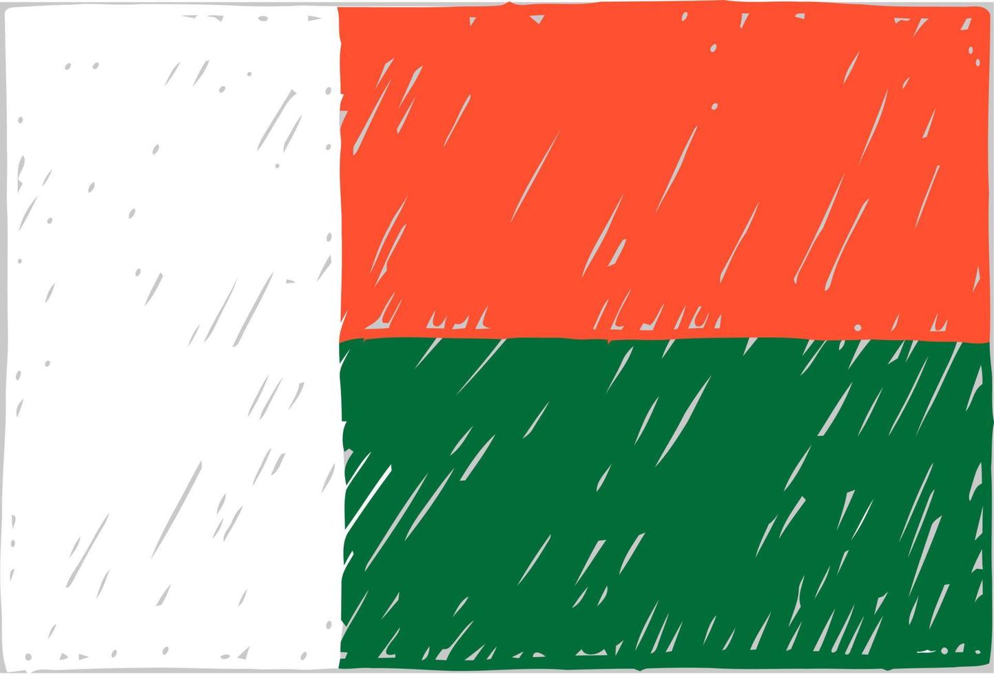 Country Flag Pencil or Marker Sketch Vector
