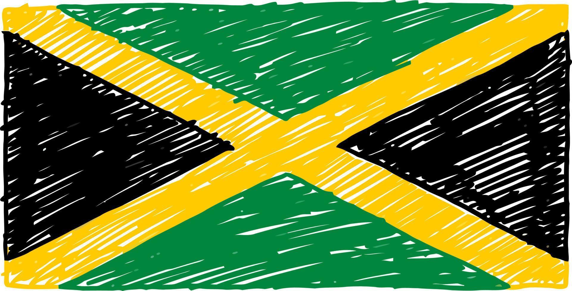 Country Flag Pencil or Marker Sketch Vector