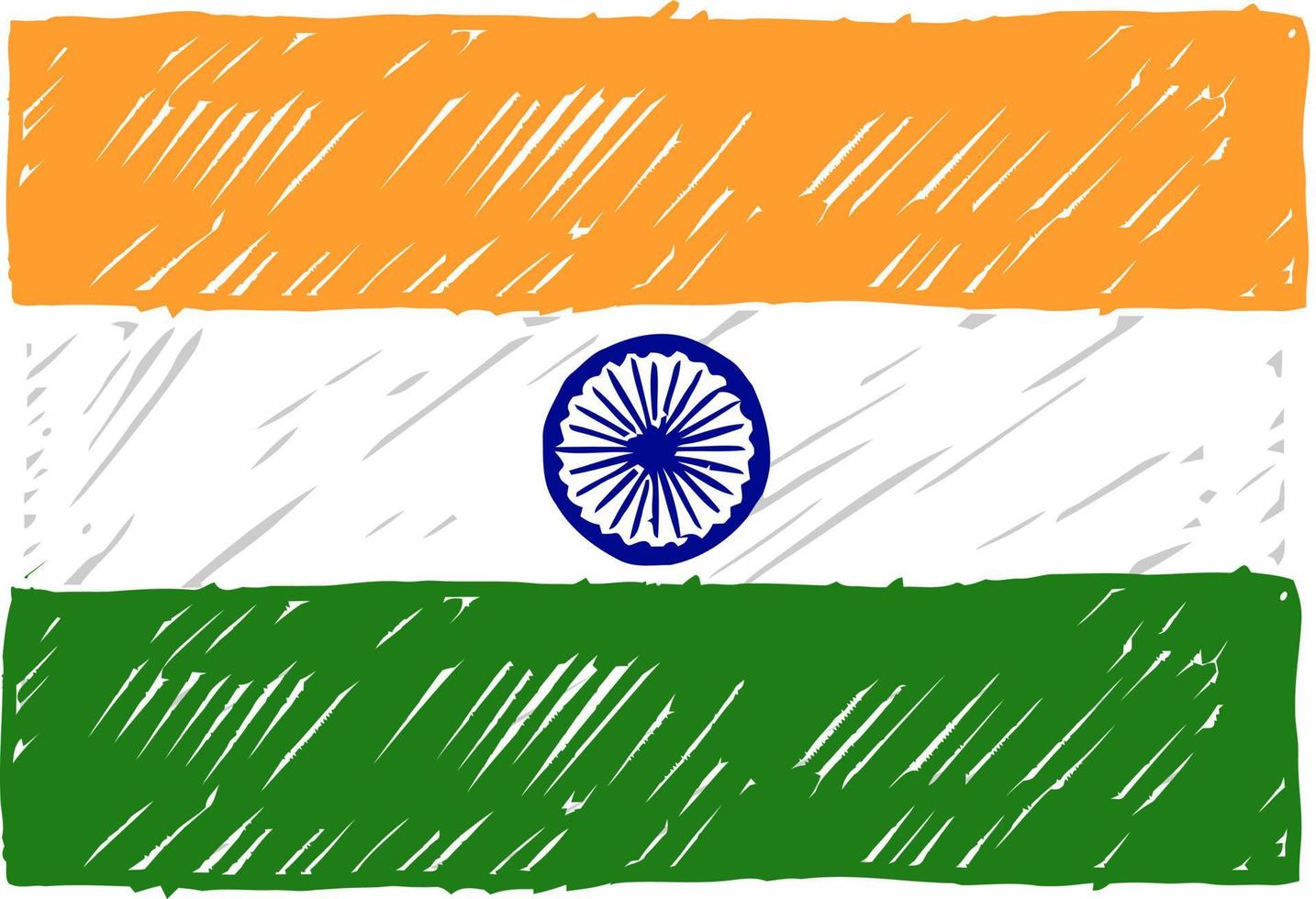 Country Flag Pencil or Marker Sketch Vector