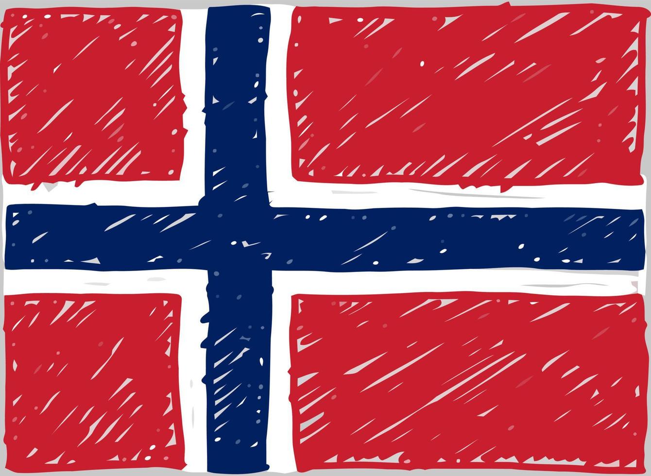 Country Flag Pencil or Marker Sketch Vector