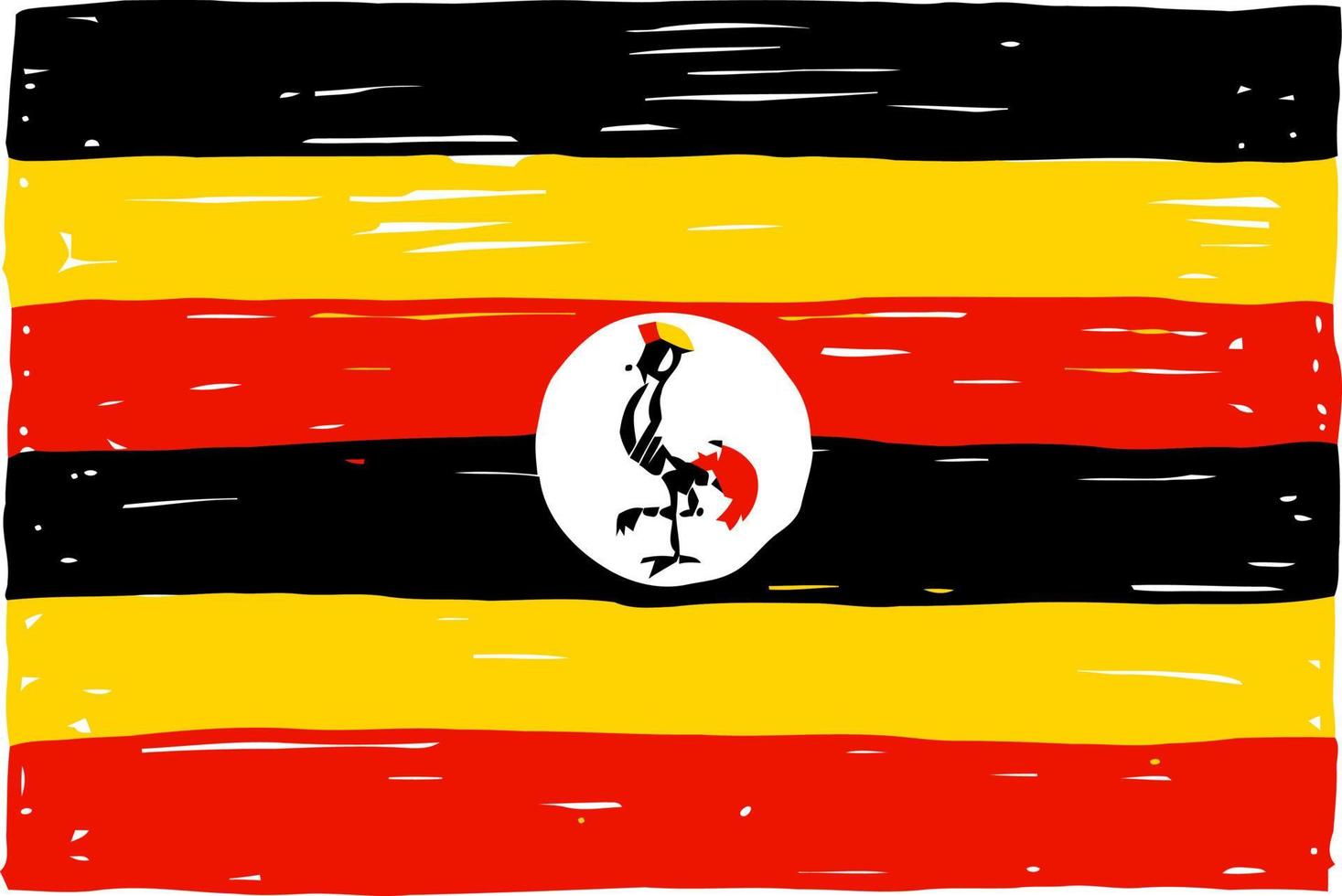 Country Flag Pencil or Marker Sketch Vector