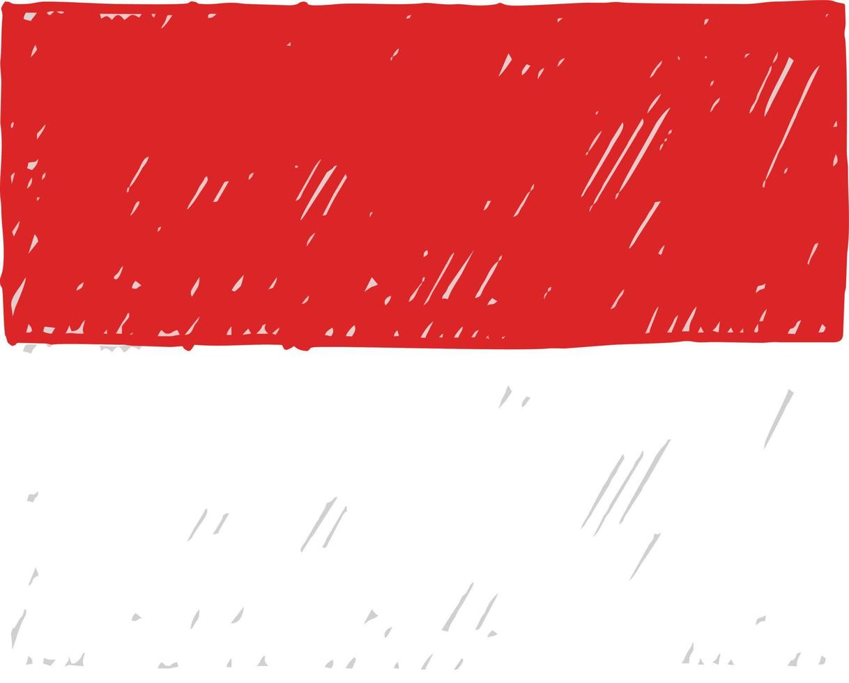 Country Flag Pencil or Marker Sketch Vector
