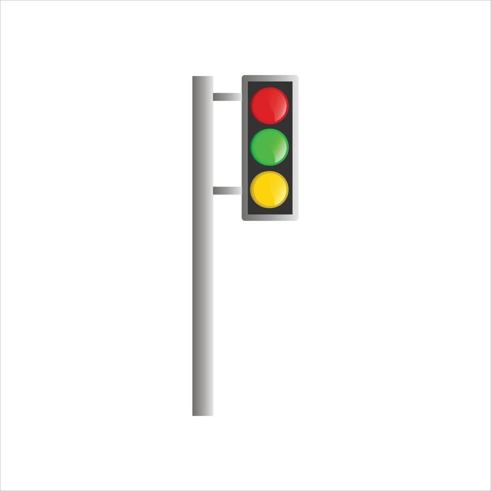 Vector illustration of a traffic light.