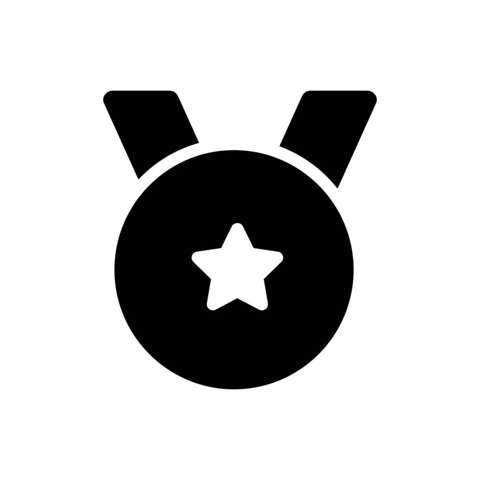 ilustración del icono de premio. vector de victoria, campeón de éxito, placa, logro. sólido, glifo, icono