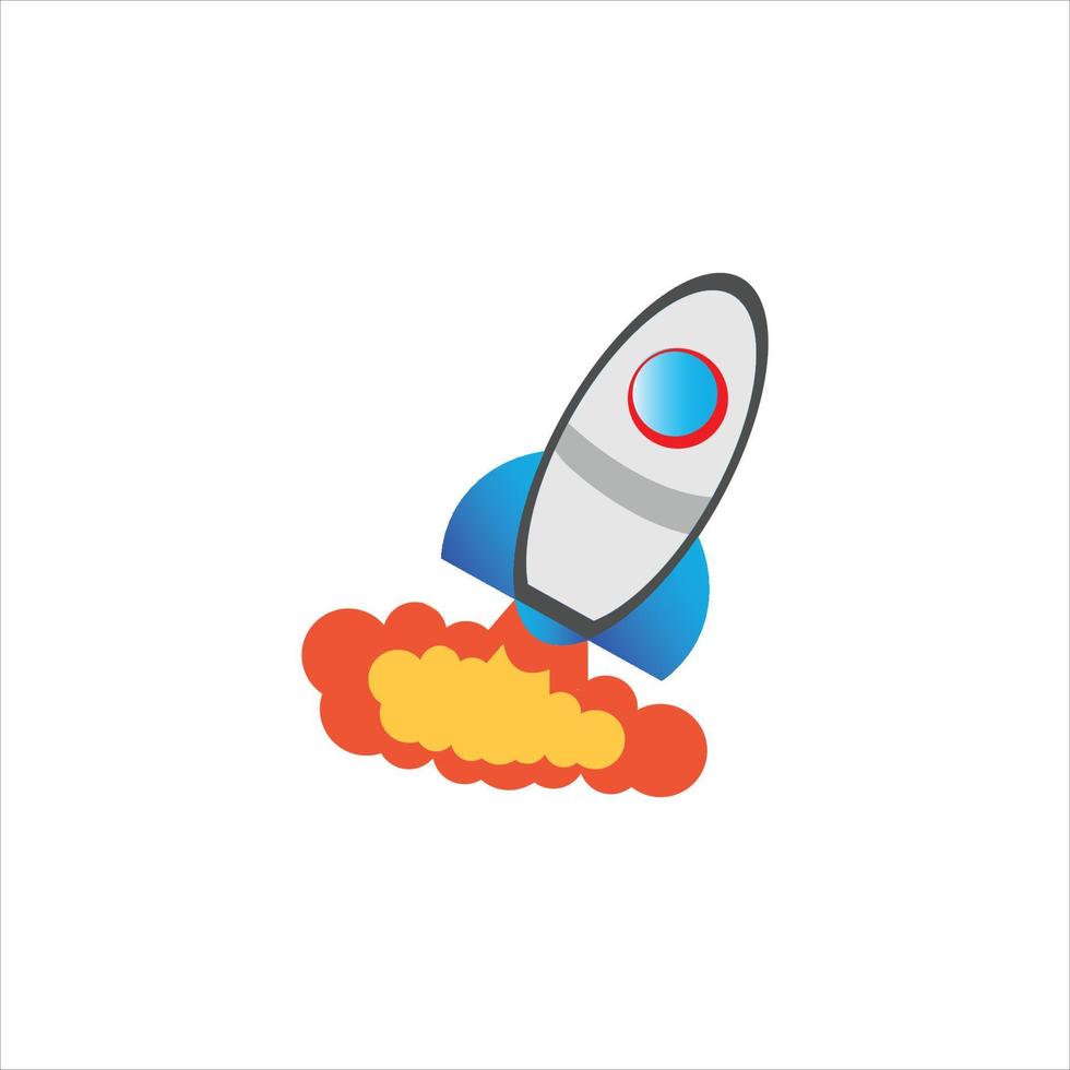 Ilustración de vector de cohete, diseño gráfico