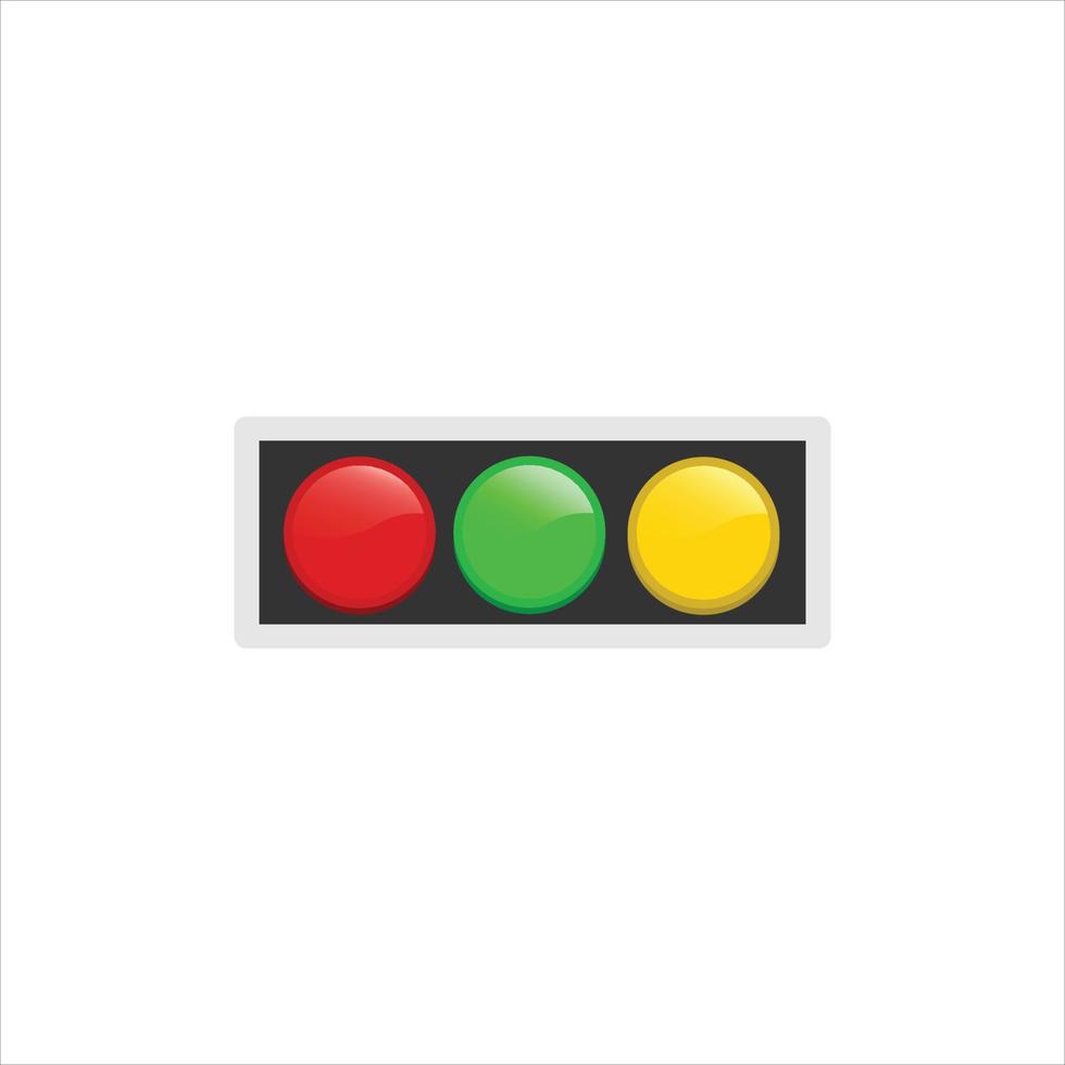 Vector illustration of a traffic light.