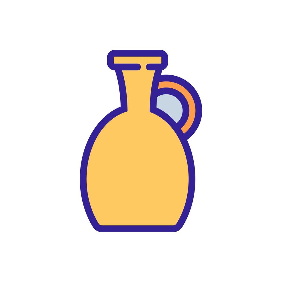 amphora with oil icon vector outline illustration