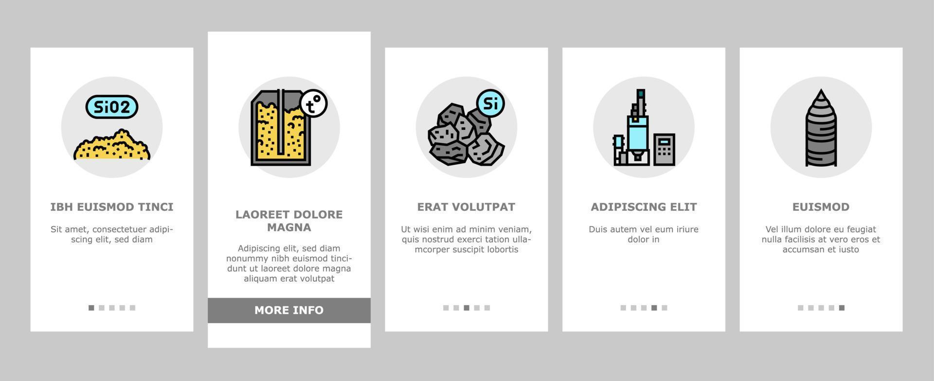 Semiconductor Manufacturing Plant Onboarding Icons Set Vector