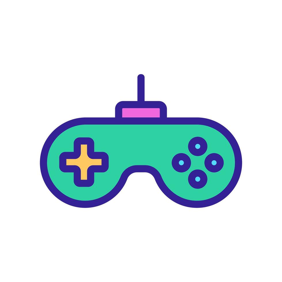 Game joystick icon vector. Isolated contour symbol illustration vector