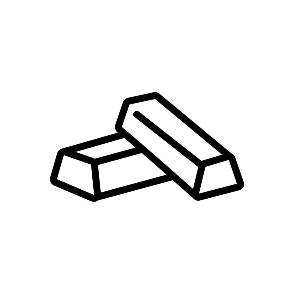 a bar of gold icon vector. Isolated contour symbol illustration vector