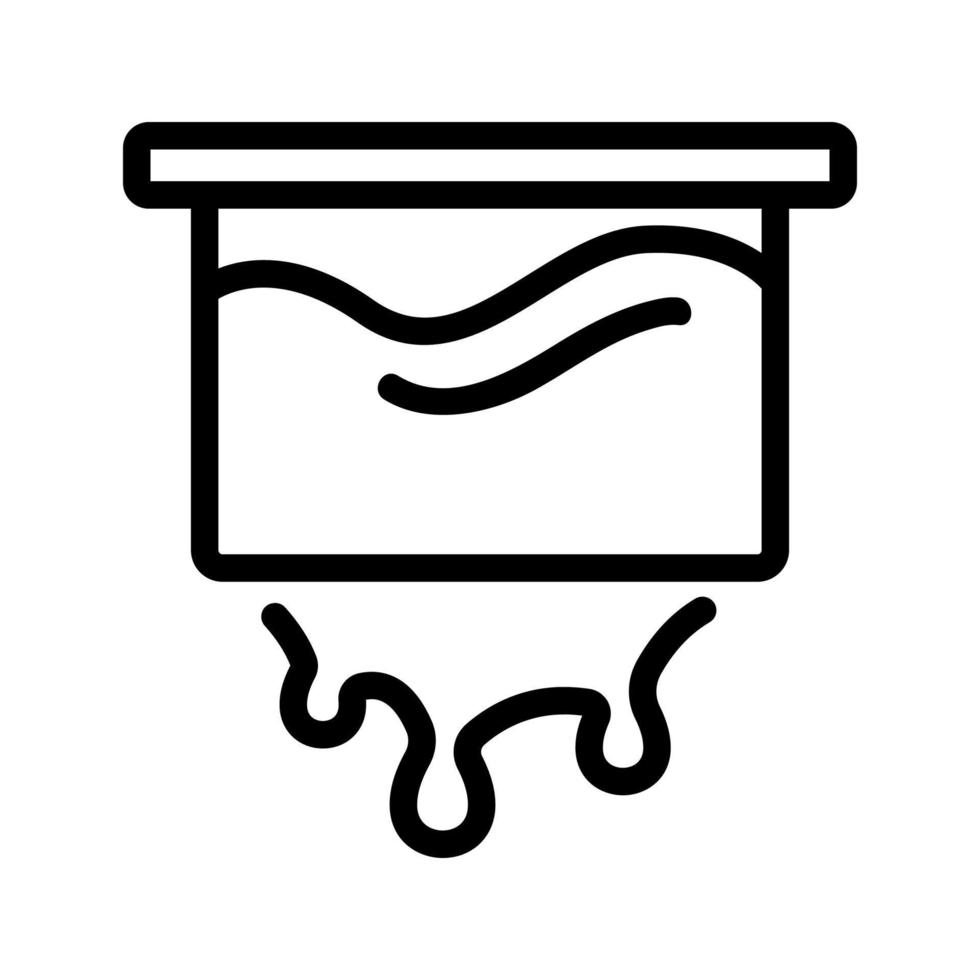 The honey drop drains the icon vector. Isolated contour symbol illustration vector