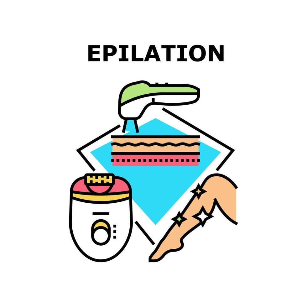 Epilation Device Vector Concept Color Illustration